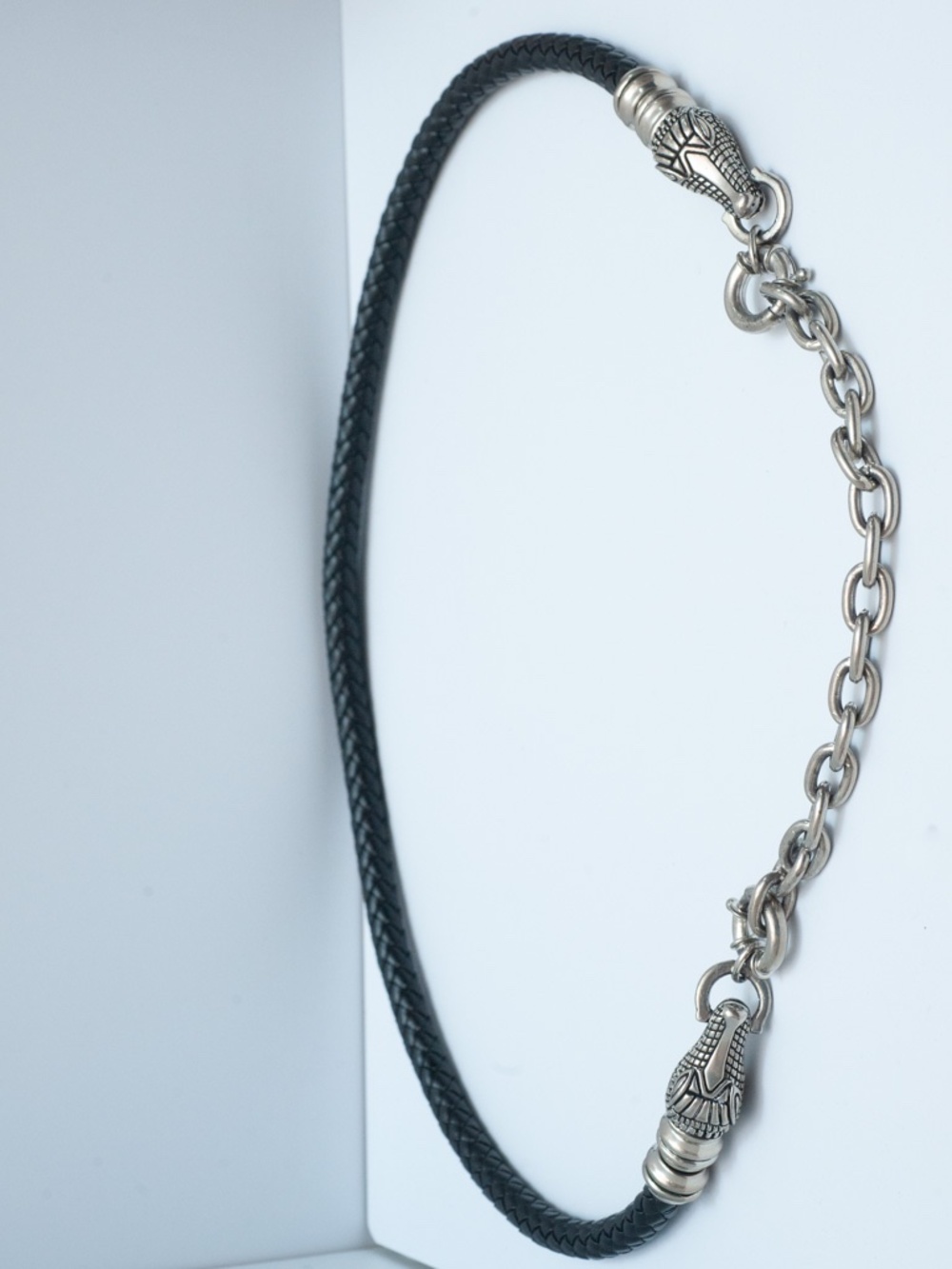 Vintage 1996 Cabot Double Alligator Head Belt & Convertible Necklace 37.5"